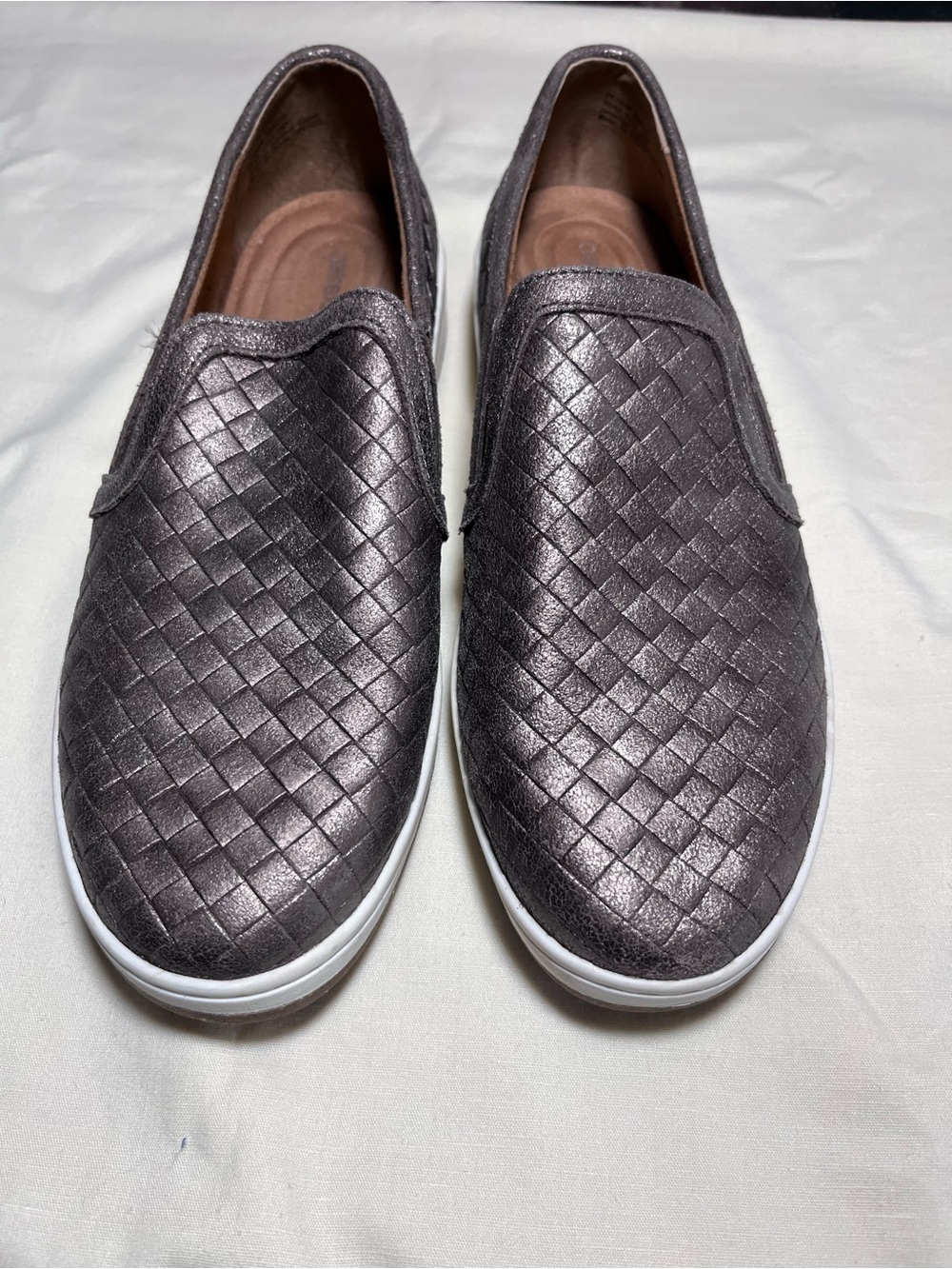 Aetrex Kenzie Orthopedic Metallic Bronze Woven Leather Slip-on